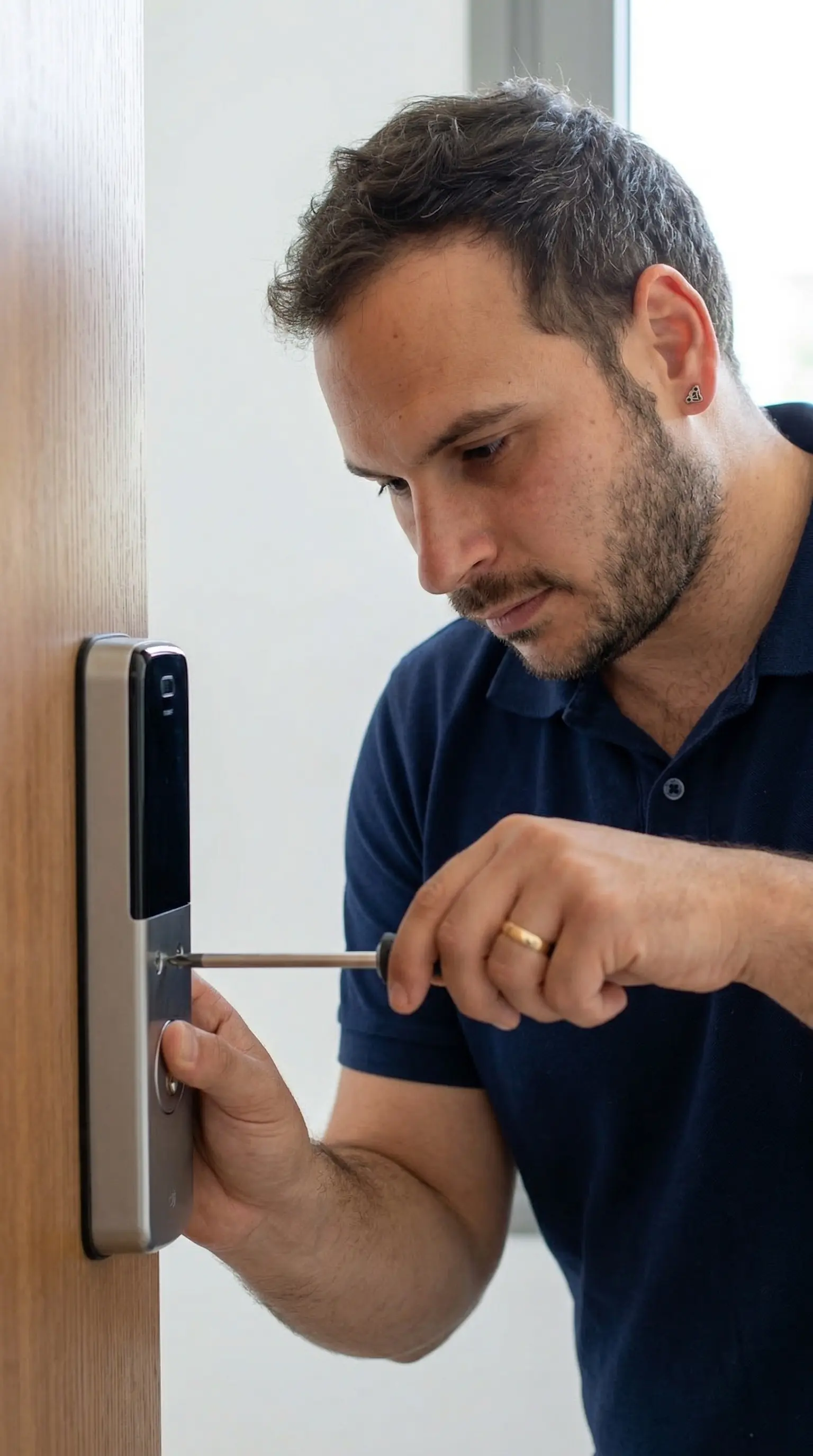 Smart lock and keypad locksmith setup